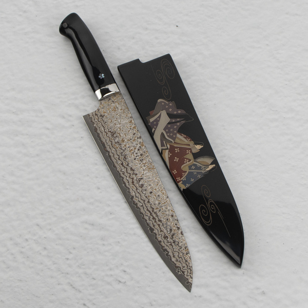 Takeshi Saji Art Black Color VG-10 Nóż Szefa kuchni 24 cm