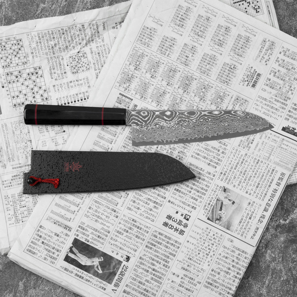 Kanetsune Namishibuki SG-2 Nóż Santoku 18 cm + Saya