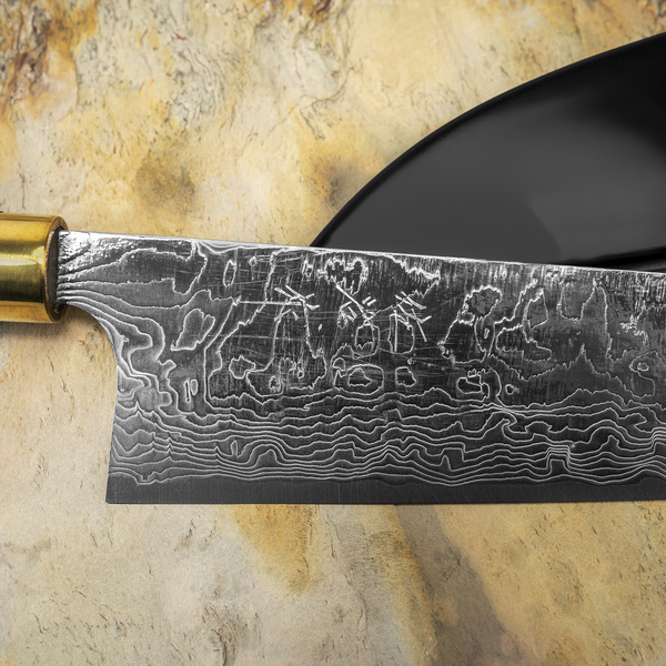 Takeshi Saji Art Fuji on Lake R-2 Nóż Szefa kuchni 21 cm + Saya