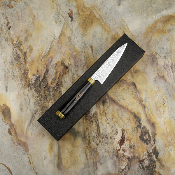 Takeshi Saji Art Tori Fuji on Lake R-2 Nóż uniwersalny 13 cm + Saya