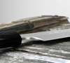 Hideo Kitaoka Shirogami Satin Nóż Kiritsuke 27 cm