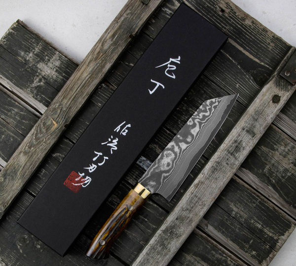 Takeshi Saji YBB Ręcznie kuty nóż Bunka 17 cm VG-10