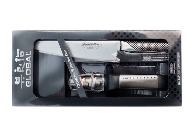 Zestaw Starter: Nóż szefa kuchni G-2 + ostrzałka  | Global G-291/SB