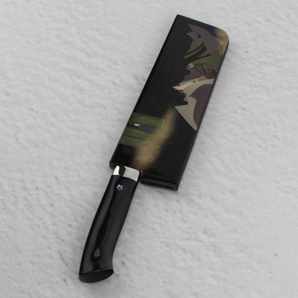 Takeshi Saji Art Black Color VG-10 Nóż Nakiri 17cm