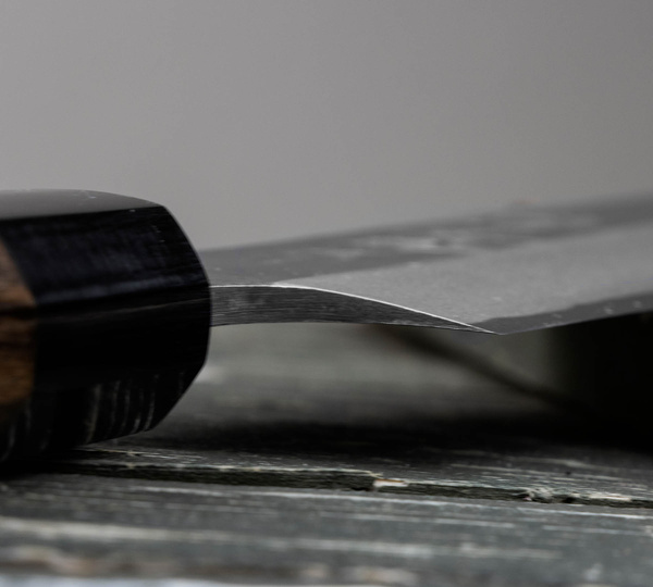 Hideo Kitaoka Shirogami Black Nóż Oktagon Yanagi 30 cm