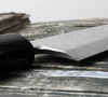 Hideo Kitaoka Shirogami Satin Damascus Nóż Miroshi Deba 21 cm