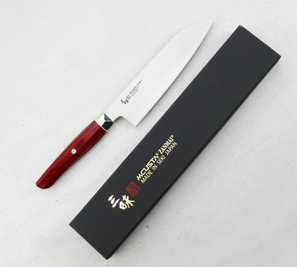 Mcusta Zanmai Red Revolution SPG2 Nóż  Santoku 18 cm