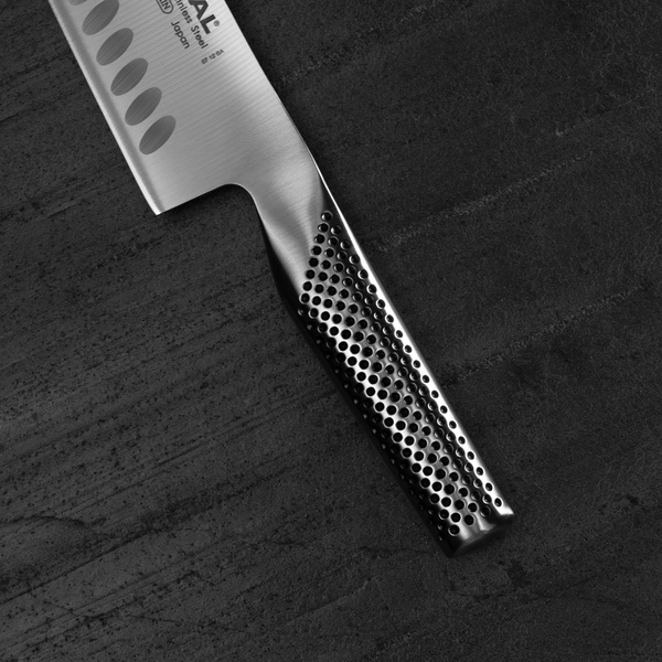 Nóż Santoku żłobiony 18 cm | Global G-80