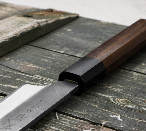 Hideo Kitaoka Shirogami Black Oktagon Nóż Kiritsuke 21cm