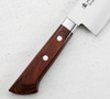 Satake Unique Shirogami Nóż Santoku 17 cm w drewnianym pudełku