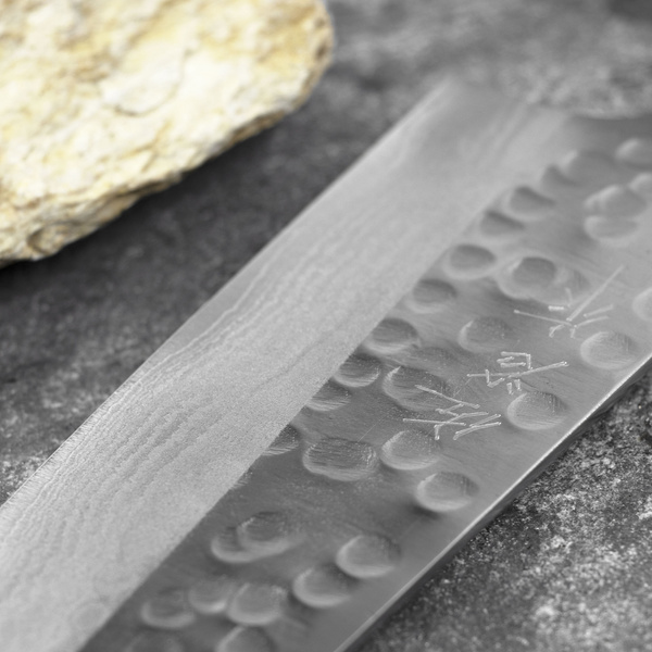 Takeshi Saji SRS-13 Jeleni róg Ręcznie kuty nóż Santoku 18 cm