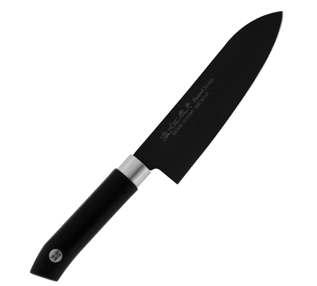 Satake Swordsmith Black Nóż Santoku 17 cm
