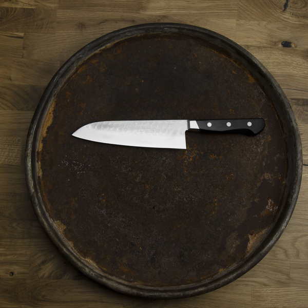 Kanetsune YH-3000 Aogami#2/SS Nóż Santoku 18 cm