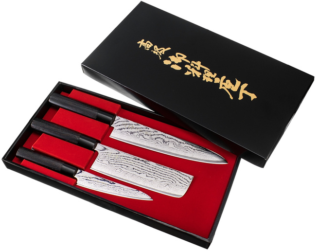 Tojiro Shippu Black zestaw 3 noży