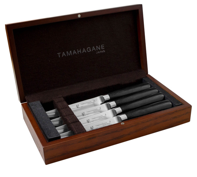 Tamahagane San Black VG-5 Zestaw 4 noży do steków