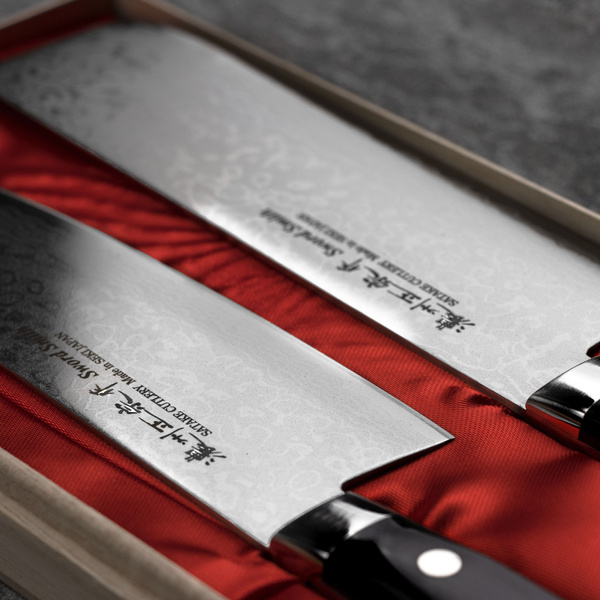 Satake Unique Sai VG-10 Zestaw Nóż Santoku +Nakiri