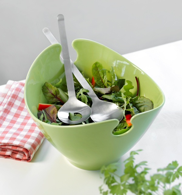 Misa na sałakę z łyżkami ceram. zielona