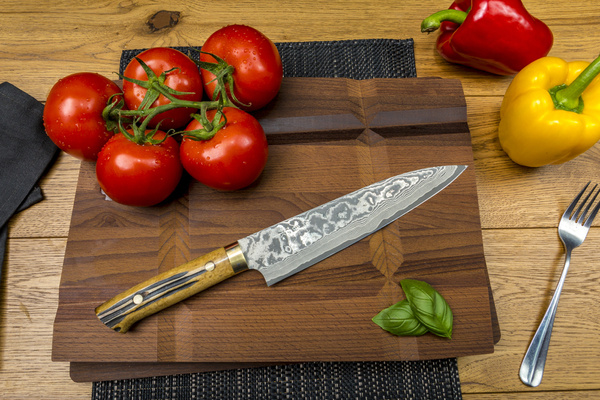 Takeshi Saji YBB Ręcznie kuty nóż Santoku 18 cm VG-10