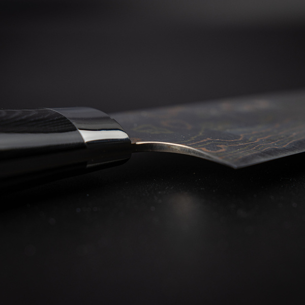 Takeshi Saji Blue Steel Nóż Santoku ręcznie kuty 18 cm