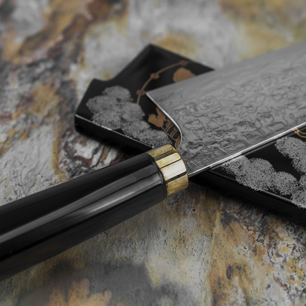 Takeshi Saji Art Fujin Raijin R-2 Nóż Santoku 18 cm + Saya