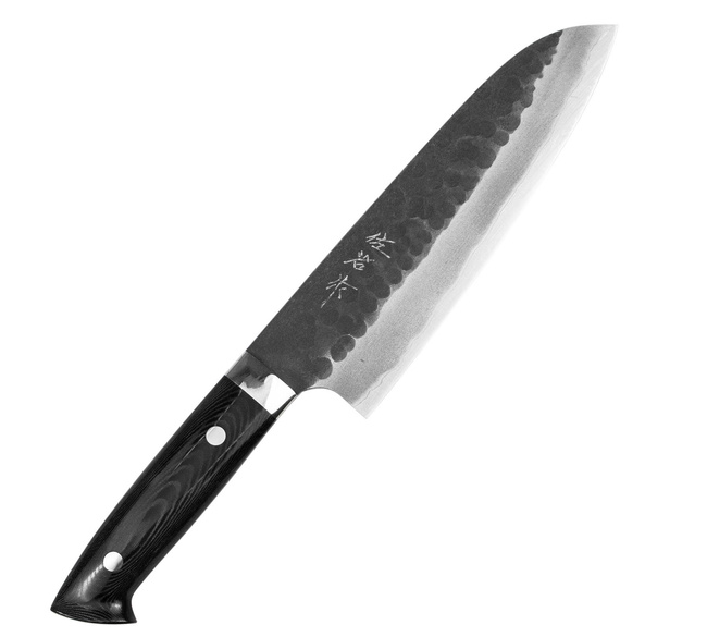 Takeshi Saji Aogami Super Ręcznie kuty nóż Santoku 18 cm