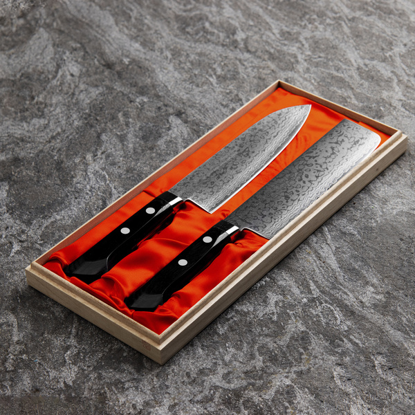 Satake Unique Sai VG-10 Zestaw Nóż Santoku +Nakiri