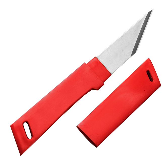 Kanetsune 420J2 Nóż Kiridashi 4 cm Czerwony