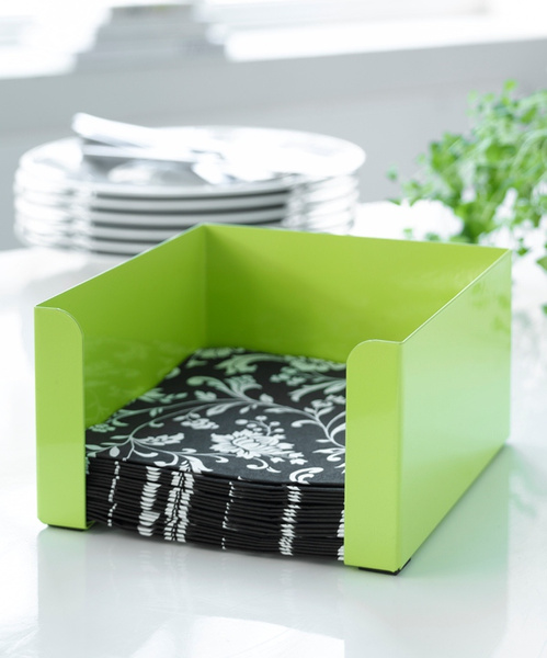 Serwetnik 17 x 17 x 8,5cm zielony