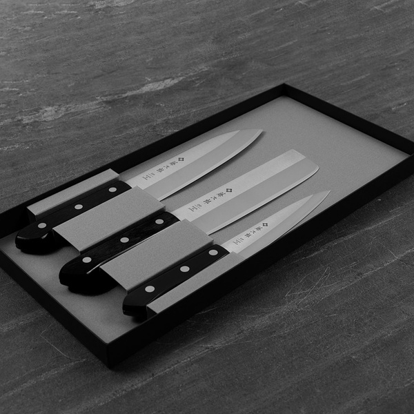 Tojiro DP3 Eco Uniwersalny 13 cm + Nakiri 16,5 cm + Santoku 17 cm