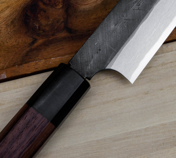 Hideo Kitaoka Shirogami Black Oktagon Nóż Kiritsuke 21cm