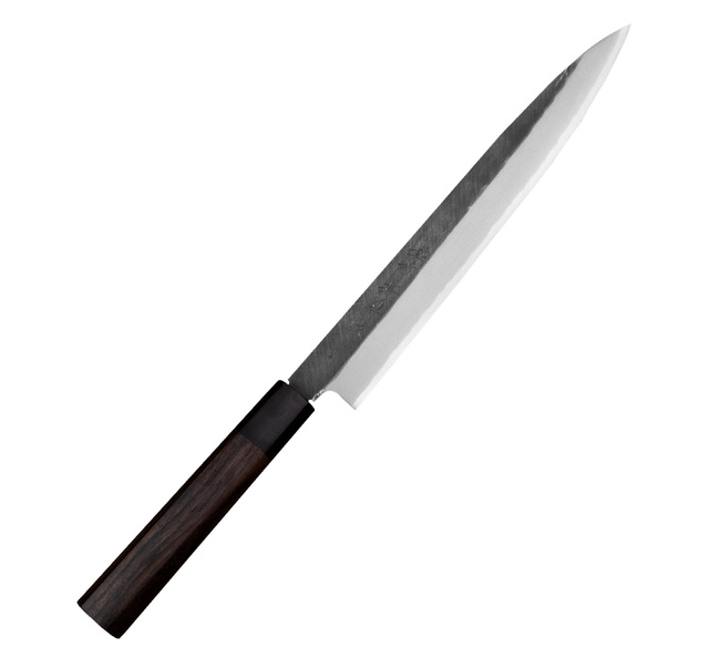 Hideo Kitaoka Shirogami Black Oktagon Nóż Yanagi 24 cm