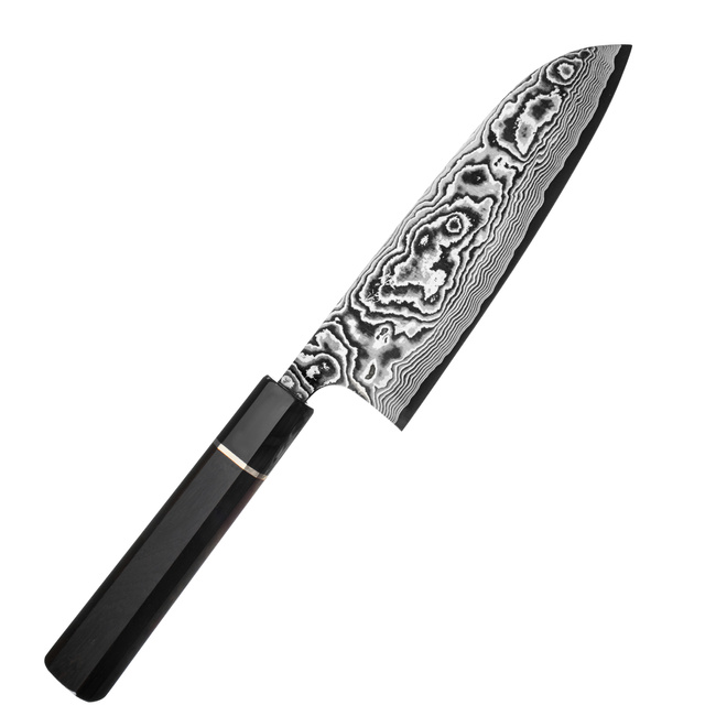 Takeshi Saji EBH Ręcznie kuty nóż Santoku 18 cm VG-10