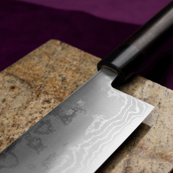 Kanetsune Zen-Bokashi Aogami#2 Nóż Nakiri 16,5 cm