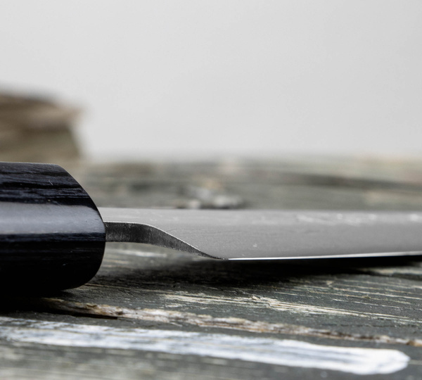 Hideo Kitaoka Shirogami Satin Nóż Matsuba 12 cm