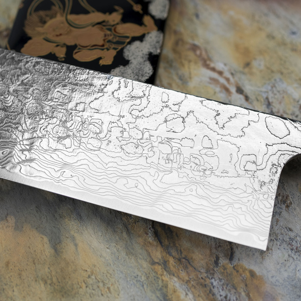 Takeshi Saji Art Fujin Raijin R-2 Nóż Nakiri 17 cm + Saya