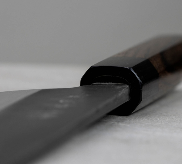 Hideo Kitaoka Shirogami Black Oktagon Nóż Usuba 18 cm