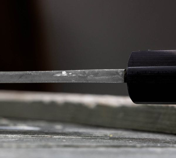 Hideo Kitaoka Shirogami Black Nóż Oktagon Yanagi 30 cm