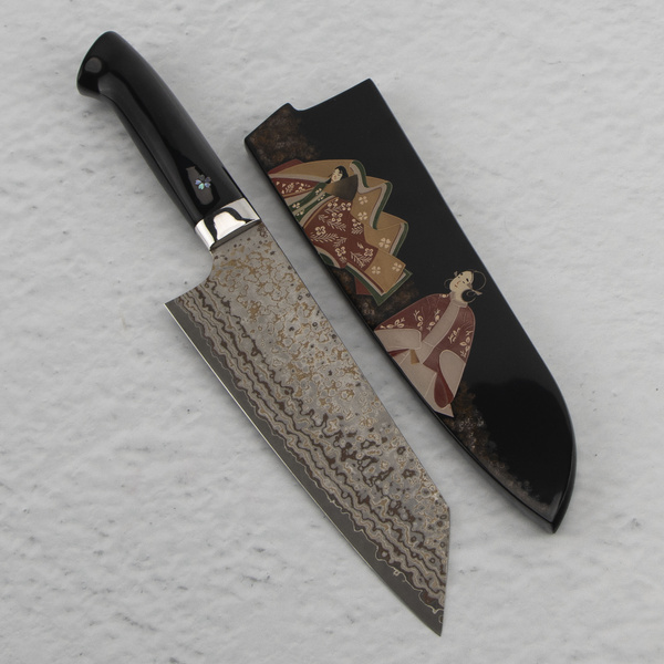 Takeshi Saji Art Black Color VG-10 Nóż Bunka 17 cm