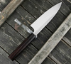 Hideo Kitaoka Shirogami Satin Damascus Nóż Funayuki 18 cm