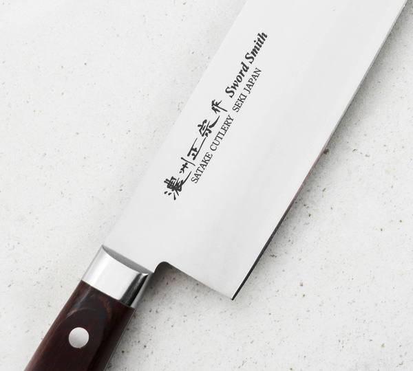 Satake Unique Shirogami Nóż Nakiri 17 cm w drewnianym pudełku