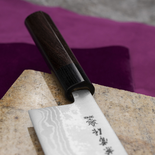 Kanetsune Zen-Bokashi Aogami#2 Nóż Nakiri 16,5 cm