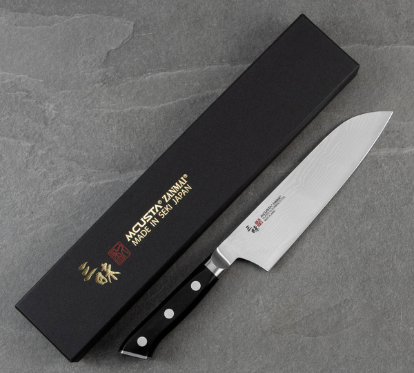 Mcusta Zanmai Classic Damascus VG-10 Pakka Nóż Santoku 18 cm