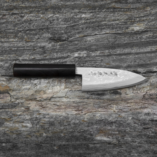Hideo Kitaoka Shirogami Satin Nóż Deba 12 cm