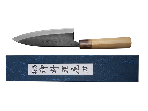 Hideo Kitaoka Nóż Shirogami Black Deba 18 cm