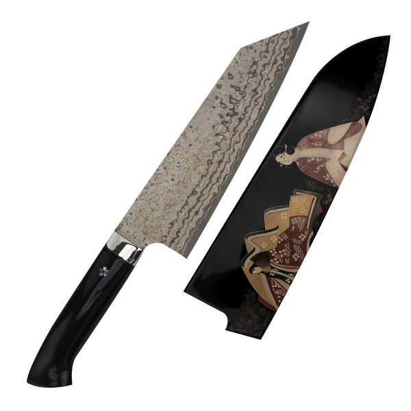 Takeshi Saji Art Black Color VG-10 Nóż Bunka 17 cm