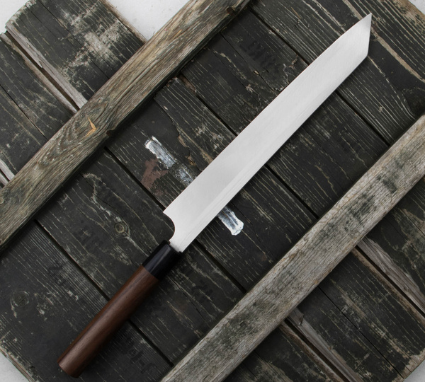 Hideo Kitaoka Shirogami Satin Nóż Kiritsuke 27 cm