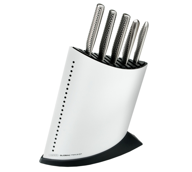 Komplet 5 noży w białym bloku GKB-52CW | Global