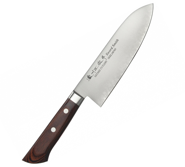 Satake Unique Mahogany VG-10 Nóż Santoku 17 cm