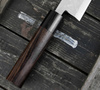 Hideo Kitaoka Shirogami Satin Damascus Nóż Miroshi Deba 21 cm