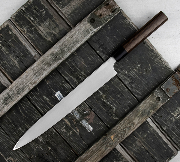 Hideo Kitaoka Shirogami Black Nóż Oktagon Yanagi 30 cm